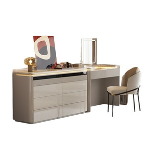Lujoso tocador ajustable de estilo ligero y de gama alta, cajones de cofre, mesa de maquillaje integrada para cama de dormitorio - Product Image 6