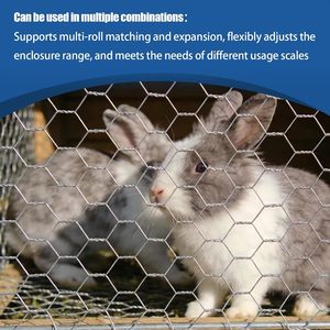 WFLNHB Hexagonal Chicken <b>Wire</b> Poultry Netting Galvanized <b>Mesh</b> 6Feet x 50Feet Garden Fence Barrier Roll - Product Image 6