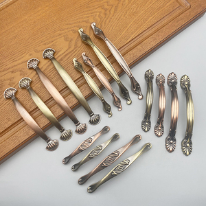Sıcak Çinko Avrupa Tarzı Antika Çift delikli Bronz Kırmızı Pirinç Kapı Kolu Çekmece Çekme Mutfak Dolabı Çeker M Marka - Product Image 6