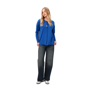 Women Cotton Spandex Knit Sweater Long Sleeve Soft Stretch <b>Jumper</b> 230-240 GSM Casual Breathable Womens Knitwear Size 42-52 - Product Image 2