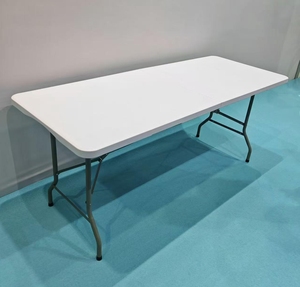 Leisure Party Banquet Event Wedding Portable Foldable Plastic 180Cm <strong>Round</strong> White Folding Cocktail <strong>Outdoor</strong> <strong>Table</strong> From China - Product Image 1