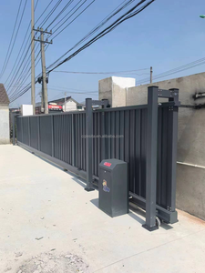 Đẹp Trượt Cửa Thiết Kế Nhà Máy Trường Tự Động Động Cơ Trượt Cửa Trượt Gấp Cổng Rào Cản - Product Image 5