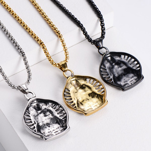 จี้พระพุทธรูปสไตล์เรโทร ทำจากสแตนเลสไม่หมอง สำหรับผู้ชาย - Product Image 2