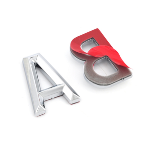 Emblemas de Coche Autoadhesivos de Plástico ABS Cromado, Letras y Números 3D, Pegatinas para Decoración de Carrocería, Venta al Por Mayor Directa de Fábrica - Product Image 5