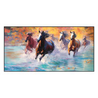 Peintures murales modernes sur toile, taille personnalisée, animaux, cheval au galop, peinture encadrée pour la décoration de la maison