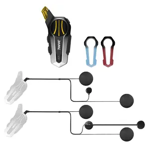 헬멧 오토바이 블루투스 헤드셋 RGB IP67 motocicleta sistema de 통신 용 유형 C 인터콤
