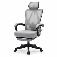 Chaise ergonomique en tissu maillé avec support lombaire, chaise de bureau pour ordinateur, chaise de jeu, réglable en hauteur pour de longues heures