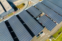 Système de support de panneaux solaires pour carport, structure de support en T double face pour panneaux solaires, conception étanche, usine OEM