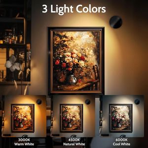 Luci <span class=keywords><strong>LED</strong></span> Wireless faretto albero illuminazione impianto di illuminazione lampada da immagine ricaricabile per la parete Art Display freccette - Product Image 5