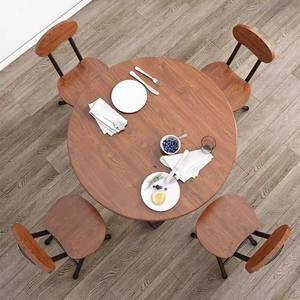 Chaise pliante avec siège en bois, cadre en métal, tabouret rond, usage domestique, design minimaliste pour adultes, pliable - Product Image 4