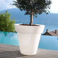 Grossiste Pots de jardin d'extérieur Grands pots de ciment Petits jardinières en fibre de verre Forme de coupe en argile pour plantes Pots de fleurs uniques Jardinières