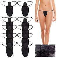 Culottes jetables non tissées G-string sexy pour femmes adultes, culotte bikini en PP, string bikini sans couture, sous-vêtements teints en fil