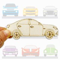 Cortes de Madera sin Acabado en Forma de Coche, Rodajas de Madera en Blanco con Forma de Coche para Pintar DIY, Adornos de Madera para Graffiti, Manualidades Hechas a Mano para Niños, Fiesta