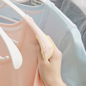 Custom Logo/Color Hangers Household Non-slip Traceless Wide Shoulder Cannot Afford to Bag Plastic <b>Clothes</b> <b>Rack</b> Hanging <b>Clothes</b> - Product Image 3
