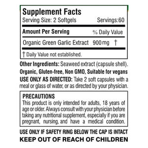 Extrait d'ail vert biologique de haute qualité, marque privée, SANS GLUTEN & SANS SOJA, anti-inflammatoire et antibactérien, en gélules molles - Product Image 2