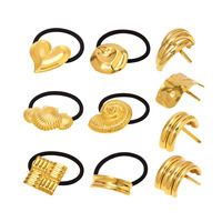 Serre-tête en acier inoxydable plaqué or en forme de cœur, accessoires pour cheveux