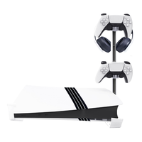 Support horizontal pour PS5 Pro, PS5 Slim, support de rangement pour console avec 5 ports USB, station d'accueil portable à base plate