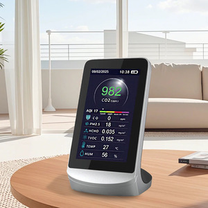 เครื่องตรวจวัดคุณภาพอากาศอเนกประสงค์ Co Co2 Pm2.5 9 in 1 รองรับการบันทึกข้อมูล แบตเตอรี่ลิเธียมแบบชาร์จได้ 3000mah - Product Image 4