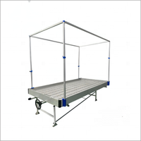 Tables roulantes hydroponiques réglables 4'x8' pour semis, bancs de culture à flux et reflux