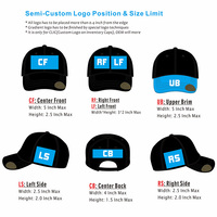 LDFC gorra de camionero de 6 paneles de calidad superior al por mayor bordado personalizado parche Logo contraste Snapback malla camión conducir gorras de béisbol