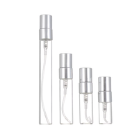 Isi ulang perjalanan 2ml 3ml 5ml 10ml tabung parfum kaca botol parfum Mini sampel parfum botol semprot aluminium dengan kotak kemasan