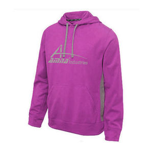 เสื้อมีฮู้ดใส่เที่ยวถนนสีม่วง,เสื้อฮู้ดแบบสวมมีสองกระเป๋าด้านหน้าแบบเรียบ - Product Image 1
