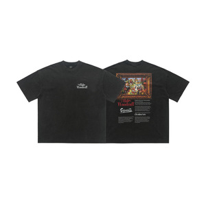 <b>Black</b> Oversized Cotton T-<b>Shirt</b> Custom Print Short Sleeve O-Neck <b>Tee</b> Casual Streetwear - Product Image 3