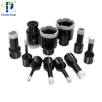 M14 forets diamantés brasés sous vide pour marbre, granit, carreaux de céramique, verre, outils de fabrication de trous diamantés à usage sec