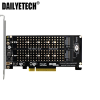 Controller RAID PH45 Dual M.2 NVME a PCI Express X8 4.0, Scheda Splitter PCIE M2 NVME M KEY per SSD NVME 2230 2242 2260 2280 22110