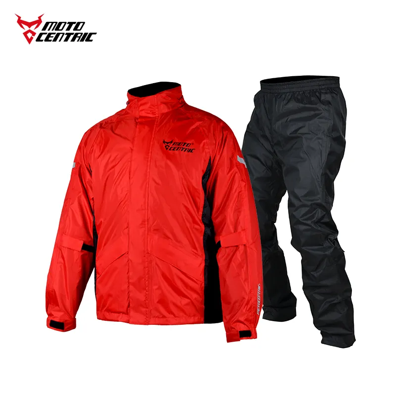 Moto Moto impermeabile impermeabile 100% rpa impermeabile Moto per uomo giacca da pioggia abbigliamento sportivo in poliestere set adulti