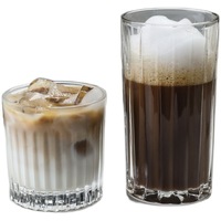 Tasse à café glacé style Ins, café au lait américain, café froid, mocha, classique, rétro, écologique, couleur unie, verre simple pour la maison