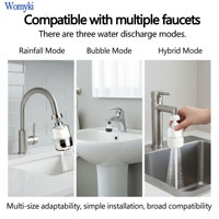 Filtre à eau pour robinet de cuisine et de salle de bain, design rond blanc avec 3 modes de purification, accessoires pour robinet