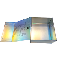 Boîte cadeau magnétique personnalisée avec logo, en carton rigide, emballage de luxe plié, boîte cadeau noire pliable, magnétique