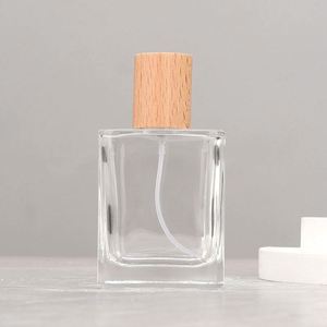 Disponible en Stock: Botella de Perfume Cuadrada de Vidrio Grueso de 30ml, 50ml y 100ml, de Lujo y Moderna, con Pulverizador y Tapa de Rosca, Ecológica, para Limpiador Facial - Product Image 2