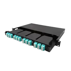 Bảng Vá MPO Sợi Quang 1U 19 'ODF Mật Độ Cao 96 144 Cổng Bảng Vá MPO Gắn Rack 1U 2U Cho Bảng Vá Sợi Quang LC