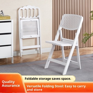 Chaise pliante Chiavari en plastique blanc pour hôtel, mobilier de salle à manger, mariage en plein air, fête, chaise pliante en plastique bon marché pour événements - Product Image 2