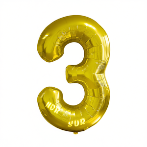 Globo de Número Dorado para Fiestas, 80cm, Metalizado, Decoración para Fiestas de Cumpleaños, Artículos para Celebraciones Infantiles - Product Image 3