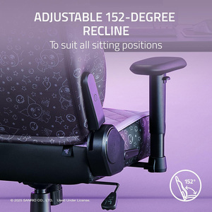 Jl Bán buôn giá rẻ nhất PU khá dễ thương phụ nữ Ghế văn phòng mịn da ngồi có thể ngả tựa lưng màu tím phim hoạt hình Chaise chơi game ghế - Product Image 5