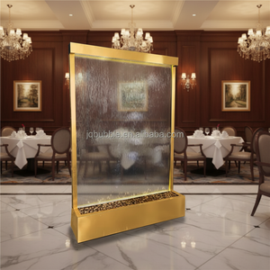 Fuentes en Cascada con Espejo Plateado, Pantalla de Vidrio Decorativa con Cascada de Agua - Product Image 3