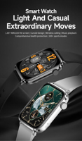 Reloj Inteligente Unisex en Oferta, Monitor de Ritmo Cardíaco, Control Remoto, Pantalla AMOLED de 44-49 mm, 100 Modos Deportivos, Resistente al Agua IP67, Aleación