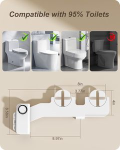 Wholesale Manufacturer Ultra-slim <b>Toilet</b> Bidet Sprayer <b>Smart</b> Dual Nozzle Bidet Attachment for <b>Toilet</b> - Product Image 5