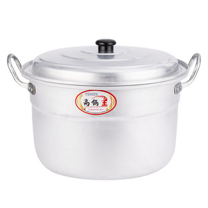 Tengfa Aluminum Soup <b>Pot</b> 5L Plus <b>Large</b> Capacity Commercial Grade With Lid For Cooking Braising - Product Image 1