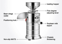 Broyeur commercial automatique de soja 0.75 KW Gelée de tofu au lait de soja Peau de tofu Fabrication de feuilles de tofu-Machines de traitement des produits à base de haricots
