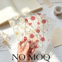 Couverture de carnet transparente Hongbo A6 Fresh Little Daisy en acrylique à 6 trous pour agenda DIY