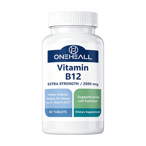 Complément alimentaire OEM Vitamine B12 2500 mcg en comprimés, extra fort, sans OGM, sans gluten, 60 comprimés - Product Image 1