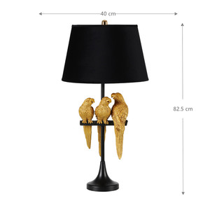 Đèn Bàn Chiếu Sáng 360 Thanh Lịch, Đèn Đầu Giường Hình Chim Bằng Nhựa <span class=keywords><strong>Polyresin</strong></span> Màu Vàng Để Trang Trí Phòng Khách Khách Sạn - Product Image 5