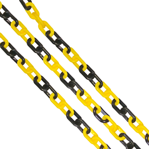 Cadena de plástico 6mm2m 2 eslabones + 2 eslabones Cadena de poste corto en la bolsa Venta superior Hecho en Taiwán con dos colores para la venta Estándar 22mm 6mm - Product Image 1