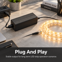 Adaptateur secteur 12V 5A AC/DC, source d'alimentation régulée pour lampes LED, normes de prises internationales, boîtier en PC ignifuge, protection de sécurité