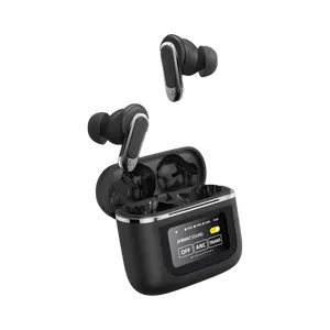 V8 touch screen led digital display power real ANC ENC Quad mics tour pro tws earbuds earphone smart screen headphone
