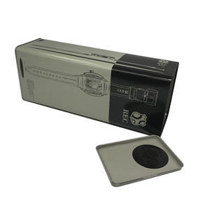 Custodia in metallo per orologio rettangolare con stampa personalizzata scatola di latta in metallo con inserti in schiuma per gioielli da regalo - Product Image 5